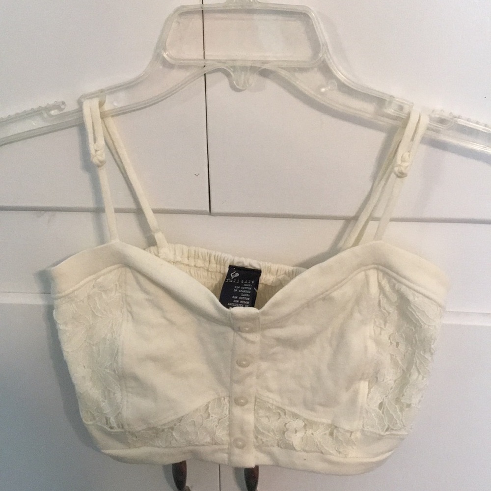 Lacy white bralette top never been worn
